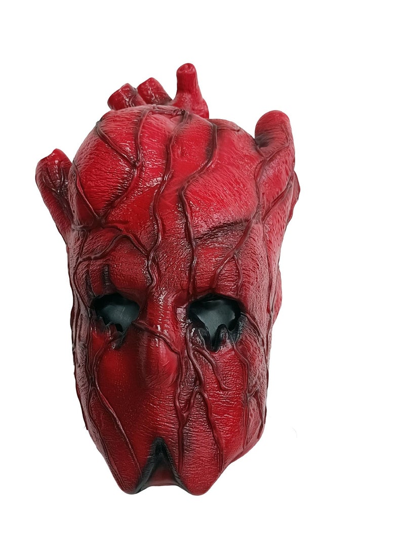 Heart Head Cos Mask Dorohedoro Heart Senior Shin Red Head Cover is suitable for parties and festivals - Image 1