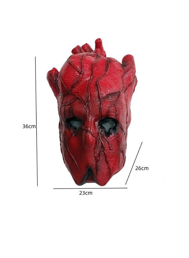 Heart Head Cos Mask Dorohedoro Heart Senior Shin Red Head Cover is suitable for parties and festivals - Image 3