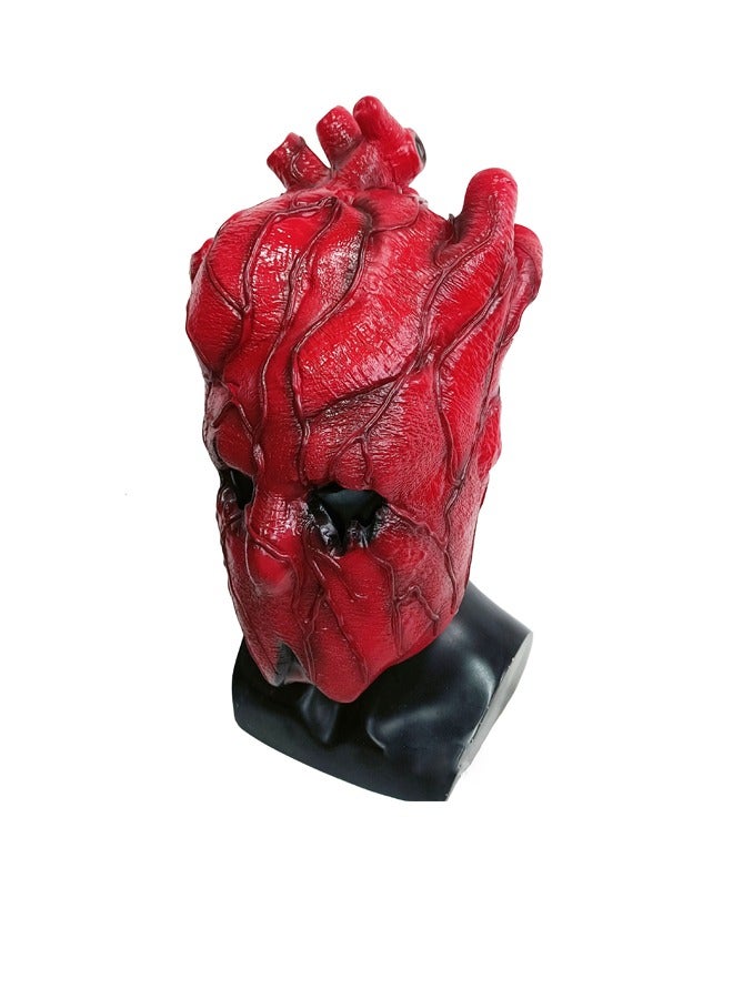 Heart Head Cos Mask Dorohedoro Heart Senior Shin Red Head Cover is suitable for parties and festivals - Image 2