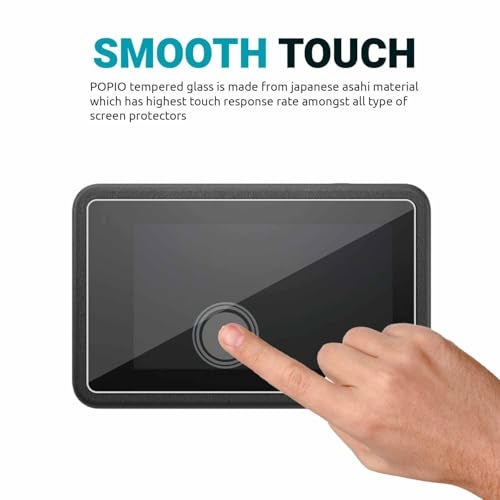 POPIO Military-Grade Gorilla Tempered Glass for DJI Osmo Action 4 Camera (Transparent) Edge To Edge Full Screen Coverage With Installation Kit, Complete Set Of 3 Glass - Image 2