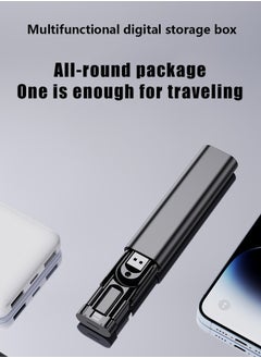 Generic USB Charging Adapter Cable Kit,USB Charging Cable Storage Box Conversion Set USB A u0026 Type-C to Male Micro/Type-C/Lightning, Data Transfer, Card Storage, Tray Eject Pin  - Image 4