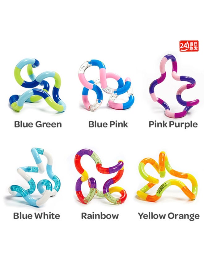 Loquat Tangle Children's ADHD Concentration Training Finger Relaxation Decompression Artifact Varied Twist Music Decompression Toy-Color:Tangle Black Red - Image 2