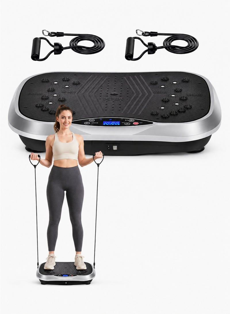 EzzySo Vibration Plate Exercise Machine Mini Full Body Vibration Platform Trainers for Home Use with Acupressure Nodes Cardio Machines Fat Removing Machine Multiple Speeds with Bluetooth Remote Max User Weight 330lbs - Image 1