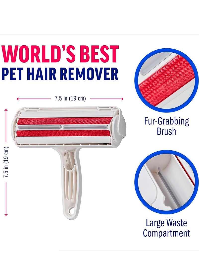 vsell24 Pet Hair Remover and Reusable Lint Roller For Furniture Couch Carpet Clothing and Bedding  - Image 4