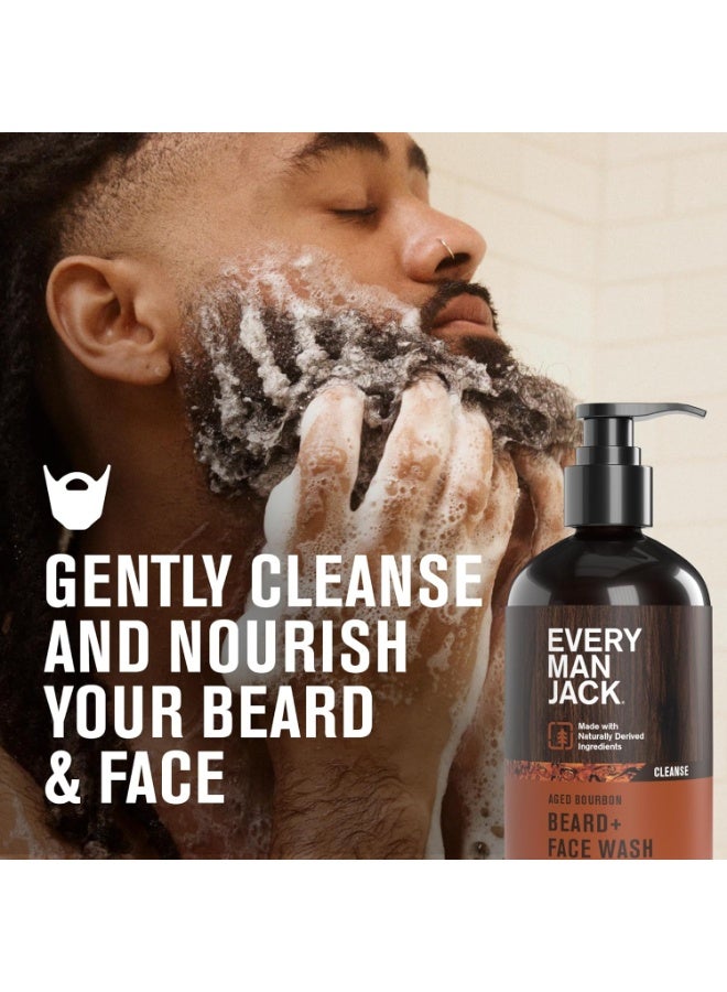 Every Man Jack Beard + Face Wash - Subtle Aged Bourbon Fragrance - Cleans and Helps Condition and Soften Your Beard and Skin Underneath - Naturally Derived with Aloe and Glycerin- 6.7 fl oz (2 Pack) - Image 5