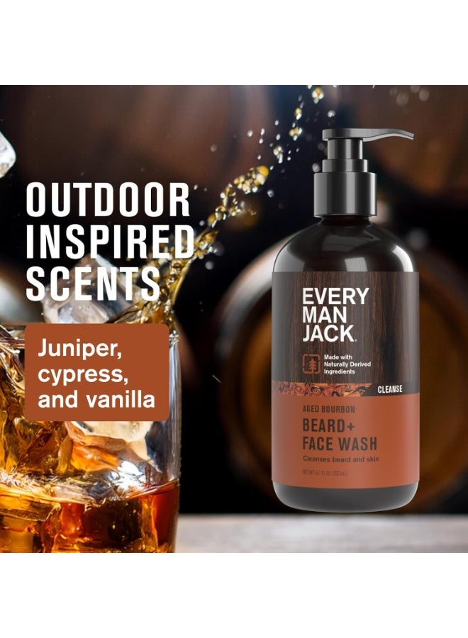 Every Man Jack Beard + Face Wash - Subtle Aged Bourbon Fragrance - Cleans and Helps Condition and Soften Your Beard and Skin Underneath - Naturally Derived with Aloe and Glycerin- 6.7 fl oz (2 Pack) - Image 4