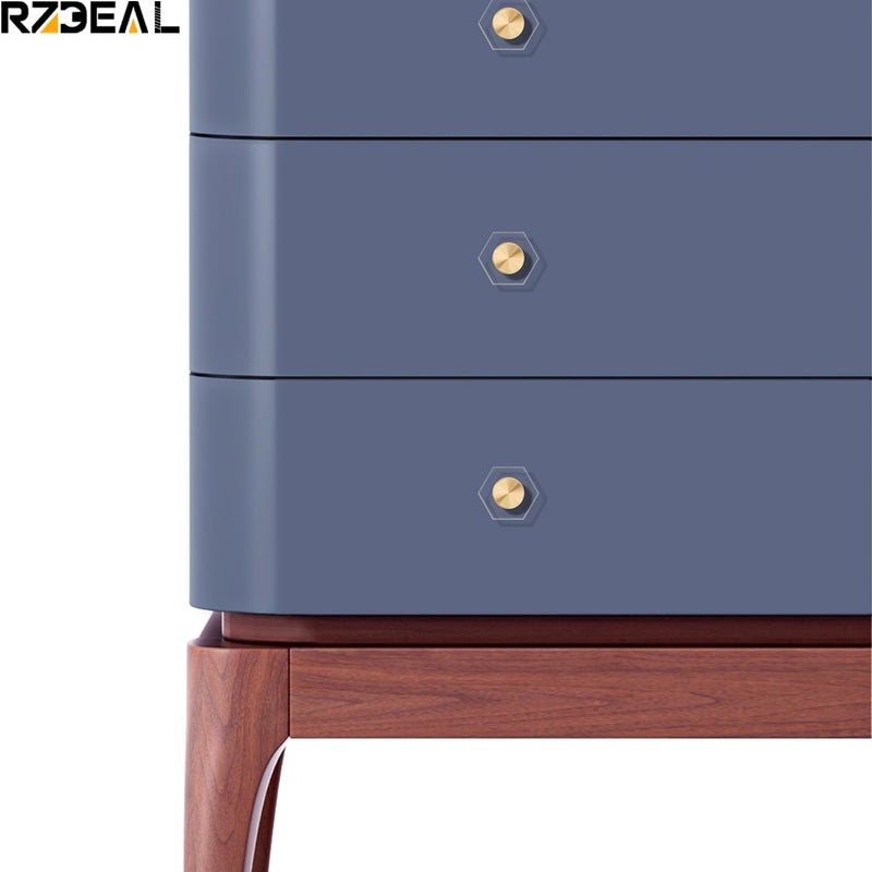 RZDEAL 4pcs Glass Crystal Cabinet Knobs Brass Drawer Knobs Dresser Pulls Gold Funiture Hardware for Kitchen Drawer Dresser 1316 Inch Hexagon - Image 3