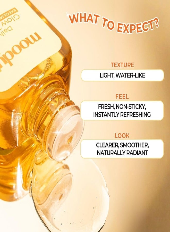 Moody Daily Glow Tonic Toner with Glycolic Acid & Niacinamide for Gentle Exfoliation, Bright & Smooth Skin | Hydrating Face Toner for Even Tone & Natural Radiance | Suitable for Regular Use | 110 ml - Image 4
