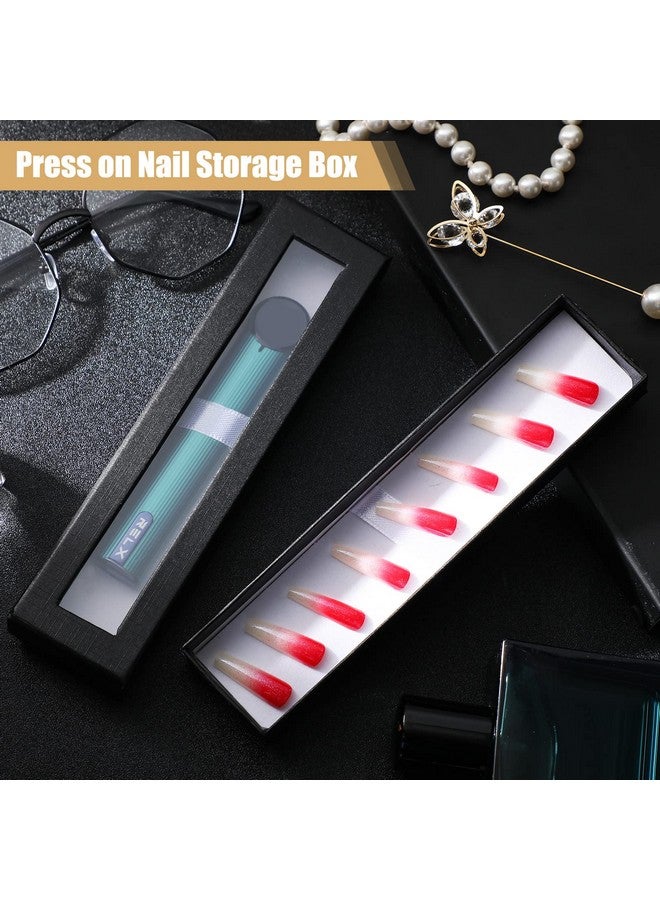 Spakon Spakon 16 Pieces Empty Pen Gift Box Black Cardboard Case with Clear Window for Jewelry Pencil Ballpoint Fountain Pen Display for Christmas Gift Packing Business Birthday Souvenir Office Supplies - Image 4
