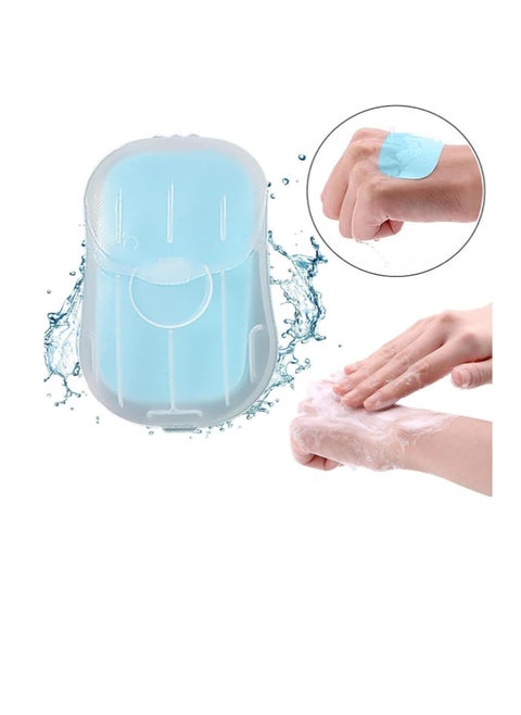 4 Boxes 200 Pieces Disposable Boxed Paper Soap Portable Travel Soap Sheets Hand Washing Bath Scented Paper Soap for Outdoor Camping Hiking