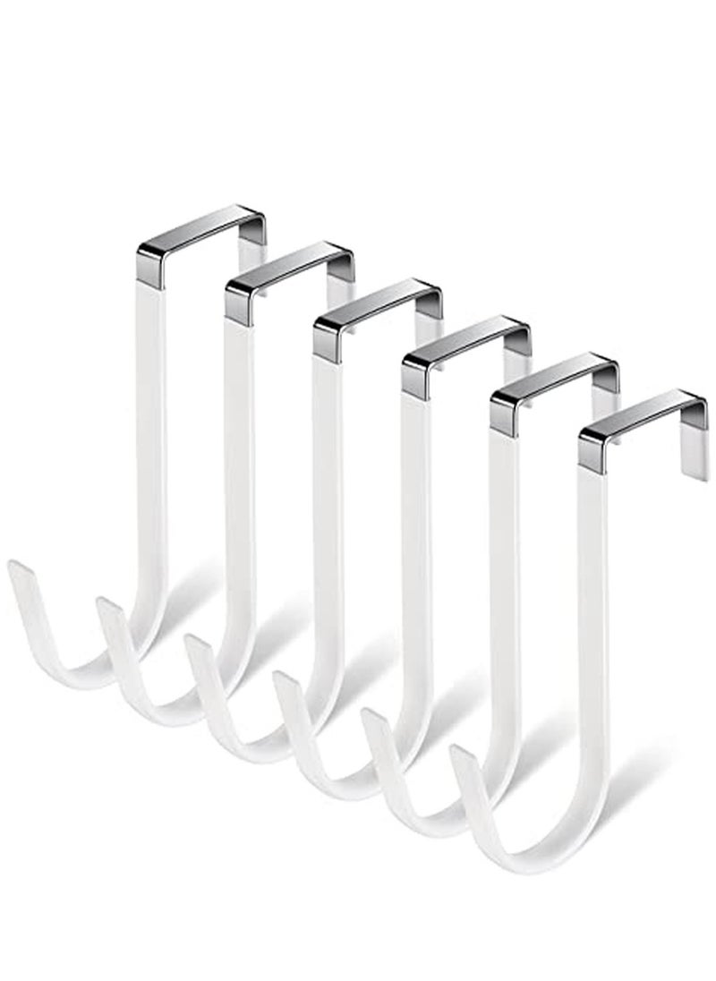 SYOSI 6 Pack Bathroom Hook, Towel Over Door Hooks Hanger for Coat Stand, Towel, Clothes Bedroom, Hangers Helps Tidy Rooms and Saves  - Image 1