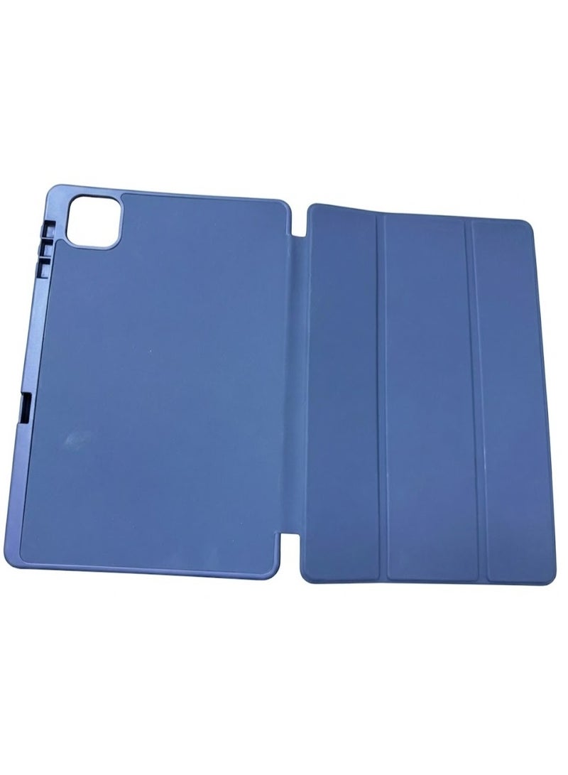 Case Compatible with Honor Pad X9A with Pencil Holder, Soft TPU Back Stand Trifold Stand Smart Cover with Auto Wake/Sleep (Blue) - Image 3