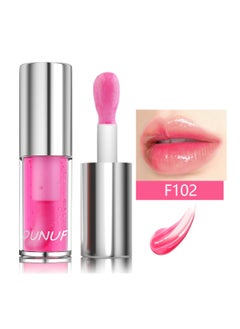 DUNUF Lip Glow Oil, Glossy Mirror Liquid Lipstick, Long-Lasting, Lightweight and Non-Sticky Lip Plumper to Fade Lines and Exfoliate Dead Skin for Women, 3.5ml  - Image 1