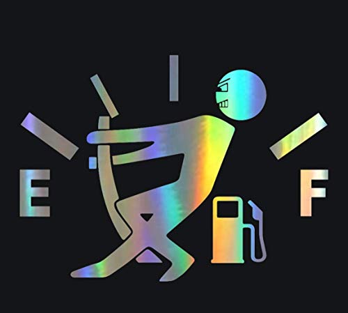 ZDTOPA 2Pcs Colorful Funny Fuel Tank Stickers Reflective Fuel Lid Decal Hilarious Decal for Most Vehicle Car Truck Gas Cap Door Easy Install On Individual Colorful - Image 1