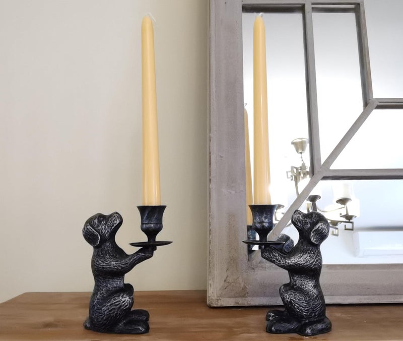 BSTGIFTS Iron Taper Candle Holder - Iron Dog Candle Holder - Dog Decorative Candle Stand - Dog Taper Candlestick Holder - Image 5