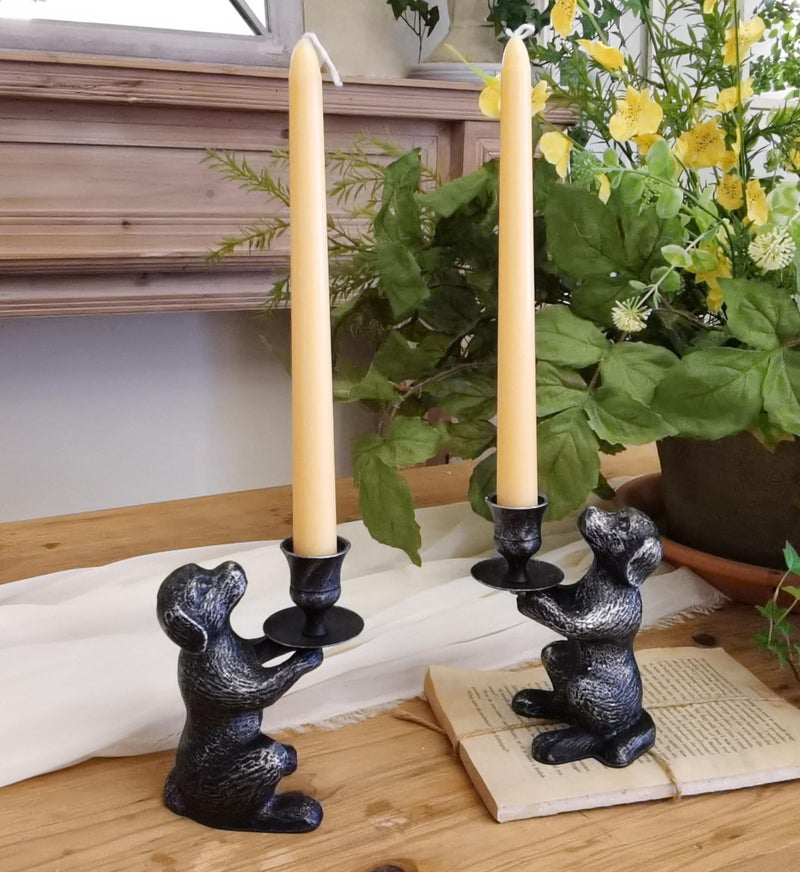BSTGIFTS Iron Taper Candle Holder - Iron Dog Candle Holder - Dog Decorative Candle Stand - Dog Taper Candlestick Holder - Image 3