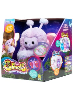 GOLDEN BEAR Curlimals Flutter Wonders Bella Bear Interactive Soft Toy with 100+ Sounds and Reactions Responds to Touch with Lights and Glow Wings Cuddly Fun Enchanted Pond Animal Gift For Age 3+, Purple  - Image 2