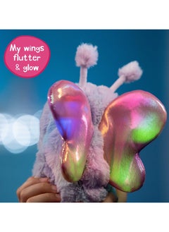 GOLDEN BEAR Curlimals Flutter Wonders Bella Bear Interactive Soft Toy with 100+ Sounds and Reactions Responds to Touch with Lights and Glow Wings Cuddly Fun Enchanted Pond Animal Gift For Age 3+, Purple  - Image 4