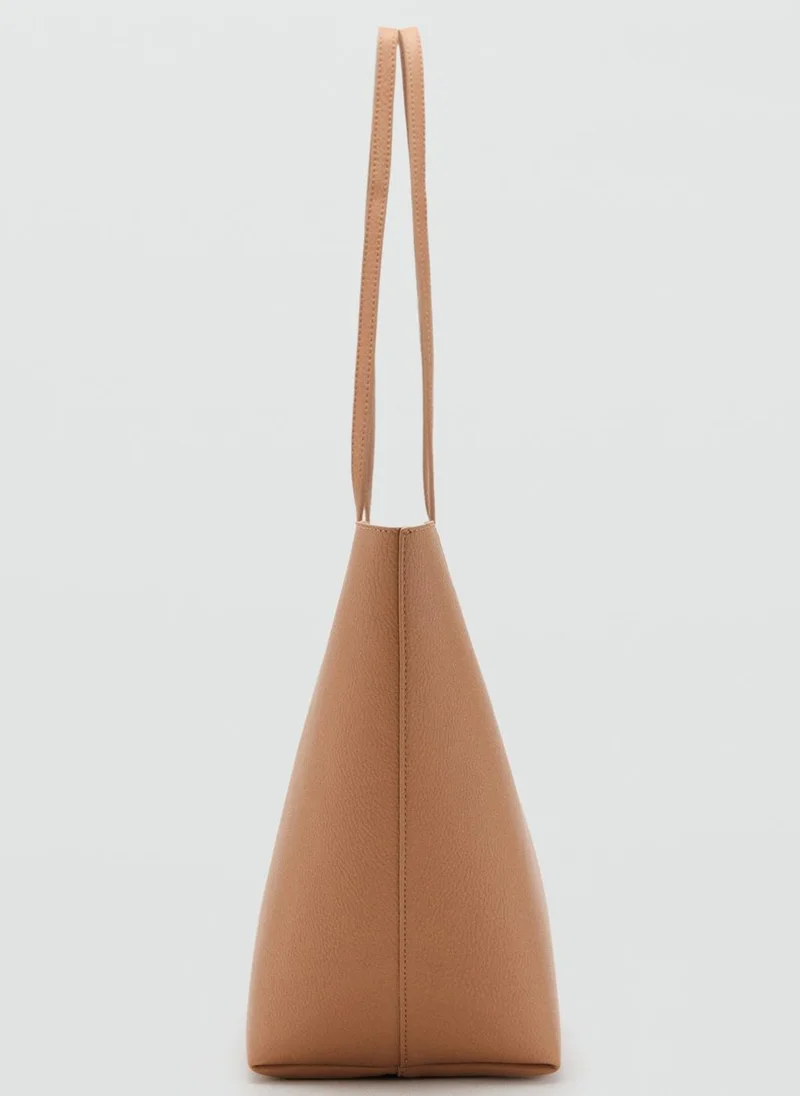 MANGO Shopper bag with double handle