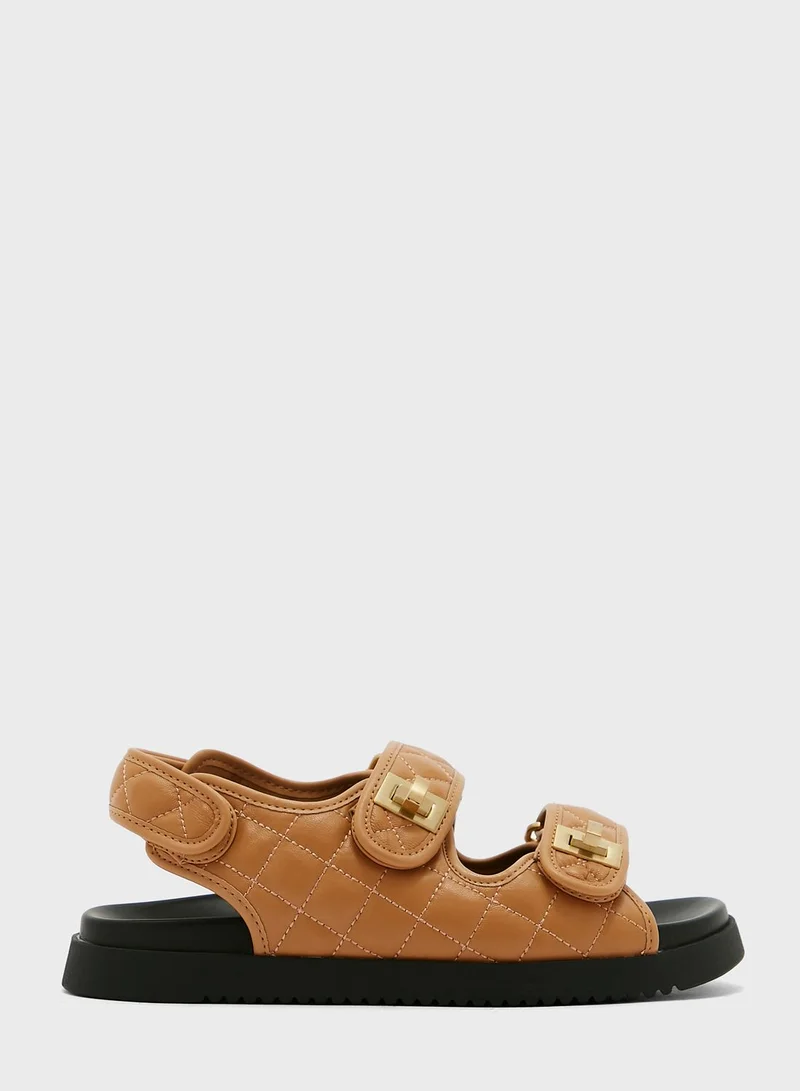 Dune LONDON Lockstock Multi Strap Low Heel Sandals