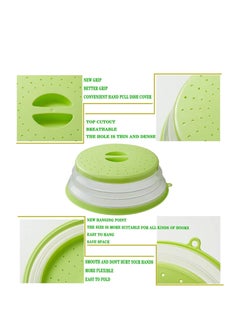 Y&D [2 Pack]Microwave Splatter Cover Vented Collapsible Microwave Food With Easy Grip Handle, Dishwasher-Safe, BPA-Free Silicone & Plastic, 10.5" Round  - Image 4