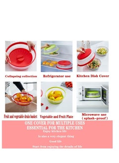 Y&D [2 Pack]Microwave Splatter Cover Vented Collapsible Microwave Food With Easy Grip Handle, Dishwasher-Safe, BPA-Free Silicone & Plastic, 10.5" Round  - Image 3