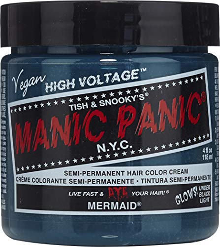 MANIC PANIC Classic Mermaid Semi Permanent Hair Color Neon Ocean Blue Hair Dye for Women Men That Lasts 46 Weeks Vegan Ammonia CrueltyFree Create Mix Custom Shades 4oz