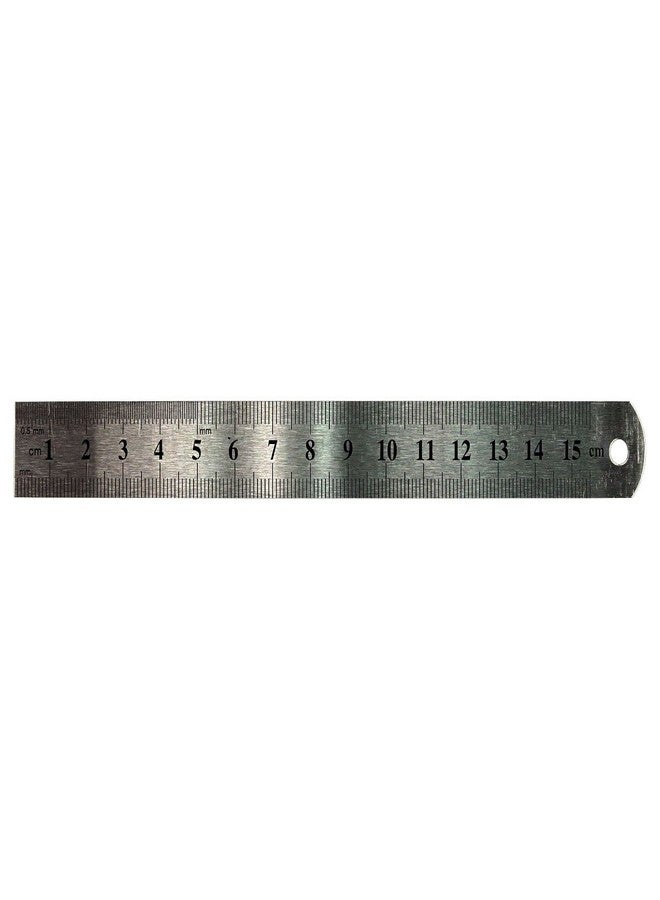 HTS 103R5 6" / 155mm Dual Sided SAE & Metric Stainless Steel Ruler - Image 2