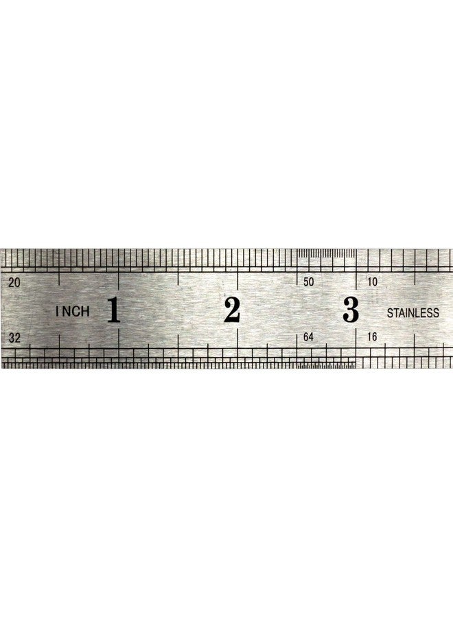 HTS 103R5 6" / 155mm Dual Sided SAE & Metric Stainless Steel Ruler - Image 4