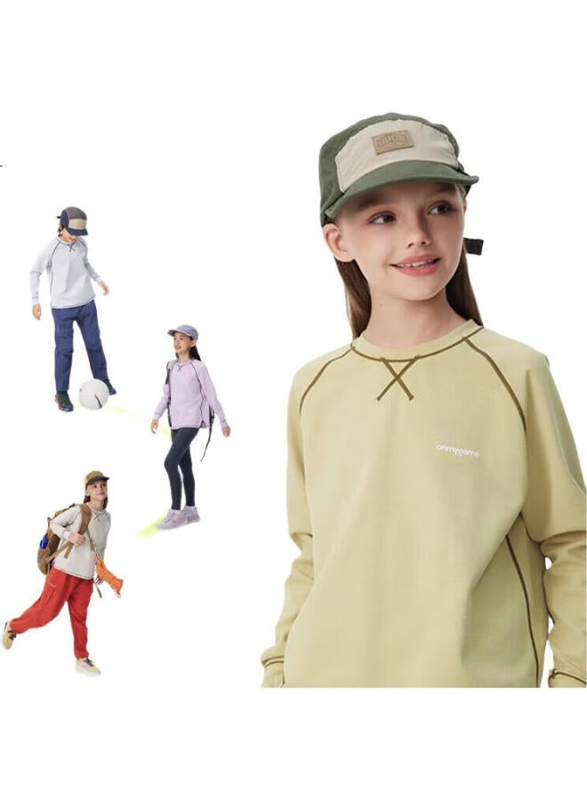 Onmygame Children's Quick-dry Shirt, Boys And Girls Antibacterial Long-sleeve T-shirt, Spring And Autumn, Deep Sea Blue, 120 - Image 2