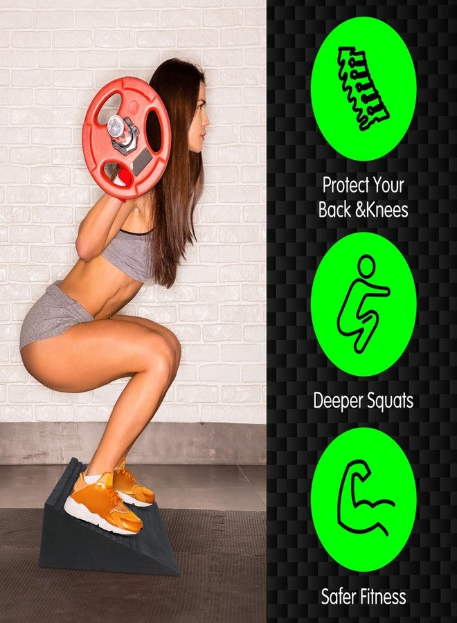 Pangda Squat Wedge Block Slant Board Incline Board 25.4 x 9.3 x 2.6 Inch Deadlift Platform Squat Stand Heel Wedge for Exercise Equipment for Weightlifting Stretching Training Fitness Exercise - Image 4