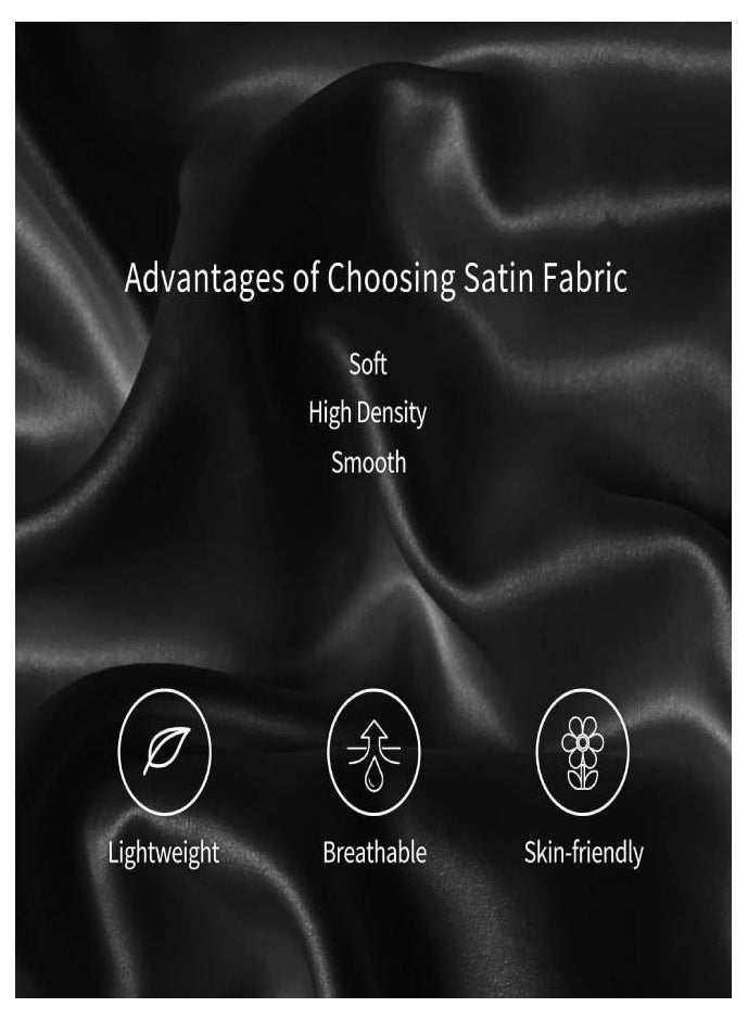 ارواق طقم من 2 غطاء وسادة من الحرير الساتان للشعر والبشرة، أغطية وسائد مرجانية، مقاس قياسي، مجموعة من أغطية الوسائد فائقة النعومة - Image 5