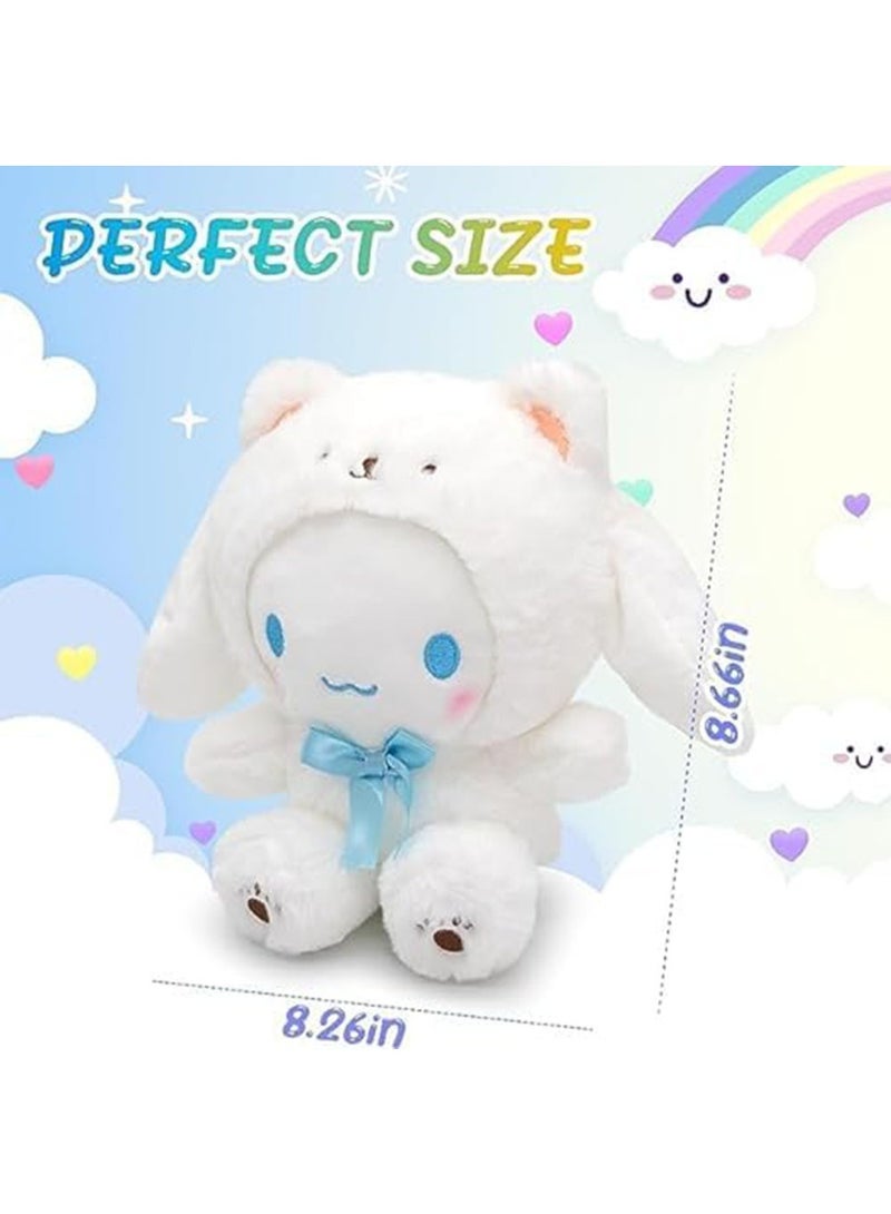 DURKU Cartoon Stuffed Animal Figure Anime Plushies Pillow Toy, Super Cute Cartoon Theme Party Favor, Soft Doll Toys Gift for Friends Fans and Family (White) - Image 2