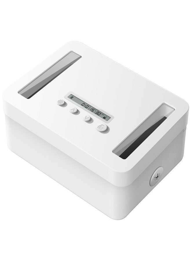 Vaydeer Metal Time Lock Box, Phone Locked box with Timer, Locking Safe Storage, Self-Control Locker with USB C Charge, Child Lock, Smart Timed Release Jail for Phone/iPad Mini/Remote/Medicine/Snack - Image 1