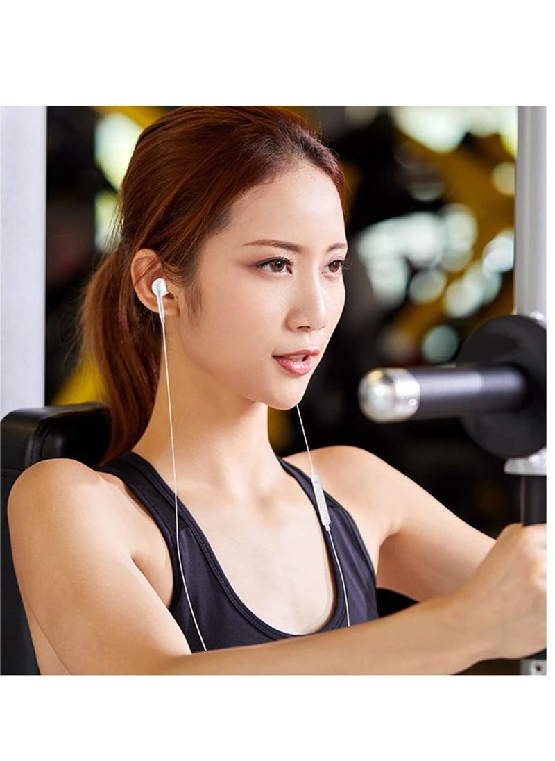 ELTRAZONE Generic 3.5mm Wired Earphone, Three Frequencies Balanced Clearer Hearing Experience, White, Universal earphone, Built-in Microphone, Built-in Controllers. Android, Iphone Compatible, … - Image 4