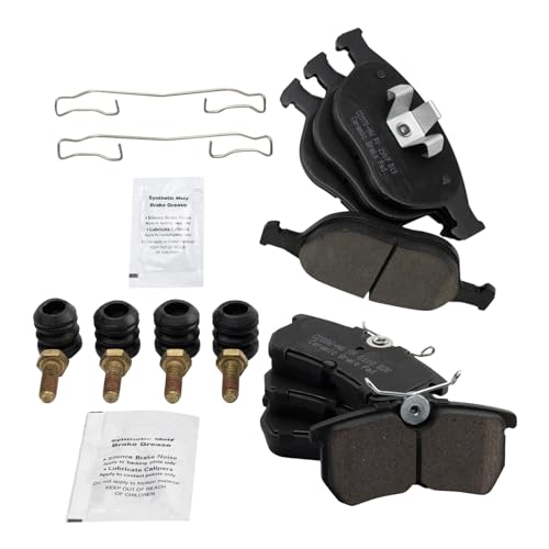 TRQ Front & Rear Brake Pads Ceramic Compatible with 2002-2004 Ford Focus - Image 1
