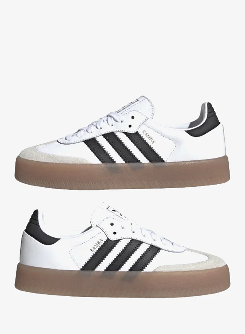 adidas سامبا دبليو سنيكرز أبيض نسائي مقاس 9.5
