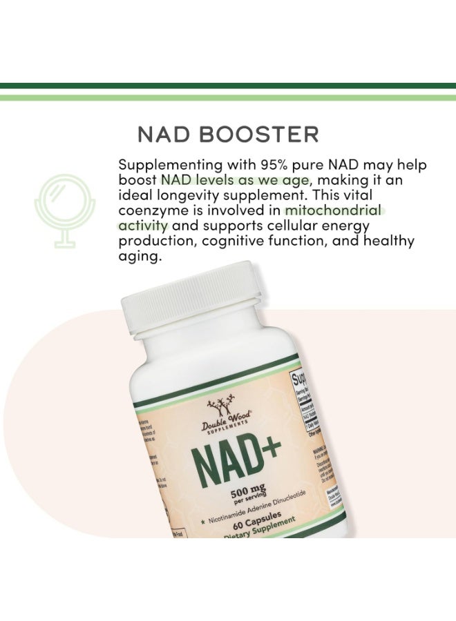 مكمل NAD لمكافحة الشيخوخة وتجديد الخلايا (500 ملغ من NAD+ نقي بنسبة 95% لكل جرعة، تكفي لمدة 30 يومًا) - Image 5