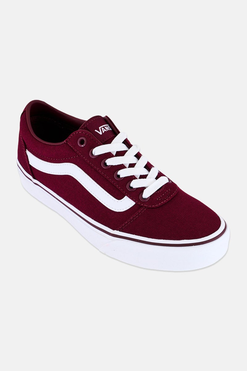 VANS أحذية التزلج للنساء بلون المارون مع أربطة - Image 1