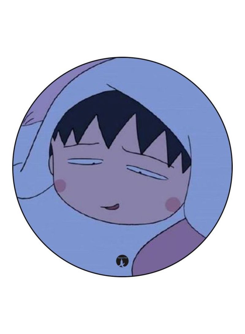 RKN Anime Chibi Maruko Chan Theme Printed Mouse Pad  Blue/k/Black