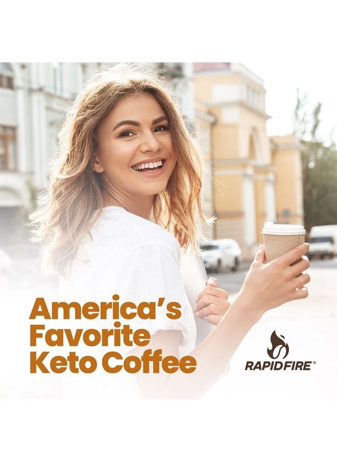 Rapid Fire - Rapidfire Caramel Macchiato Ketogenic High Performance Keto Coffee Pods, Supports Energy & Metabolism, Weight Loss Diet, Single Serve K Cup, Brown, 16 Count (Packaging May Vary) - Image 1