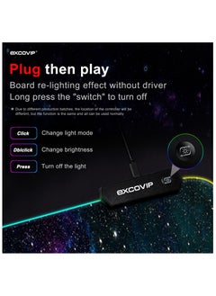 excovip RGB Gaming Mouse Pad, 14 Modes Extended Large Table Desk Mat Led Mousepad for PC Computer MacBook Keyboard Mat Anti-Slip (Starry Sky 800x300mm)  - Image 4