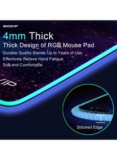 excovip RGB Gaming Mouse Pad, 14 Modes Extended Large Table Desk Mat Led Mousepad for PC Computer MacBook Keyboard Mat Anti-Slip (Starry Sky 800x300mm)  - Image 5