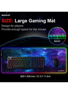 RGB Gaming Mouse Pad, 14 Modes Extended Large Table Desk Mat Led Mousepad for PC Computer MacBook Keyboard Mat Anti-Slip (Starry Sky 800x300mm) - pzsku/Z326E7783428B77FAC2ECZ/45/_/1699866145/8ea414d3-7894-447d-a53a-2464c6625eee