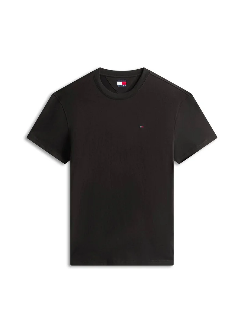 TOMMY JEANS Black Flag Regular Fit T-Shirt for Men | Best Price UAE