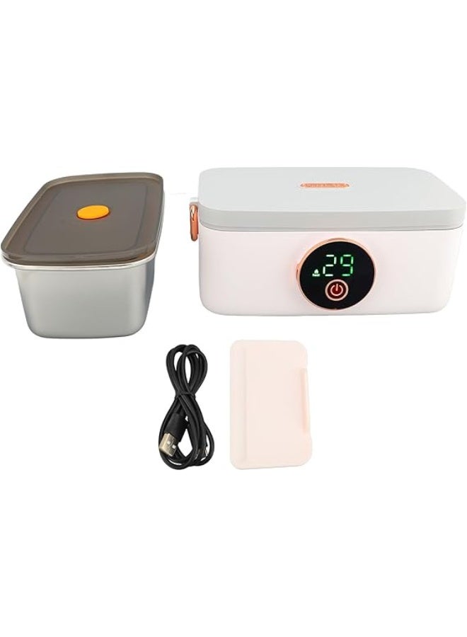 جلوجلو GLOGLOW Electric Lunch Box, 1L, USB Rechargeable, Heated Box, Wireless, Portable Food Warmer, Lunch Box with Stainless Steel Inner Shell for Home, Office, Travel, Outdoor - Image 1