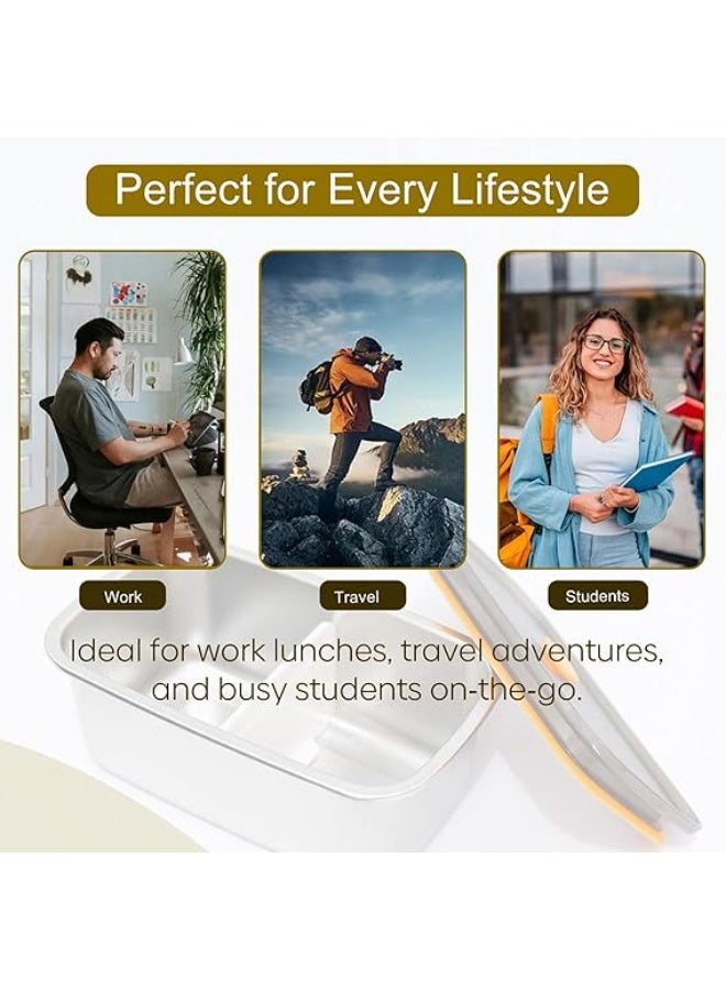 جلوجلو GLOGLOW Electric Lunch Box, 1L, USB Rechargeable, Heated Box, Wireless, Portable Food Warmer, Lunch Box with Stainless Steel Inner Shell for Home, Office, Travel, Outdoor - Image 3