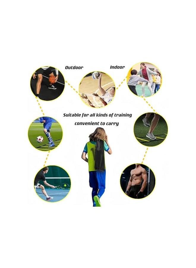 PROMASS Speed Agility Training Kit Agility Ladder 12 Rungs With Carrying Bag 12 Cones, Improve Footwork And Athletic Performance Balance Training, Premium Set For Soccer Football Boxing  - Image 4