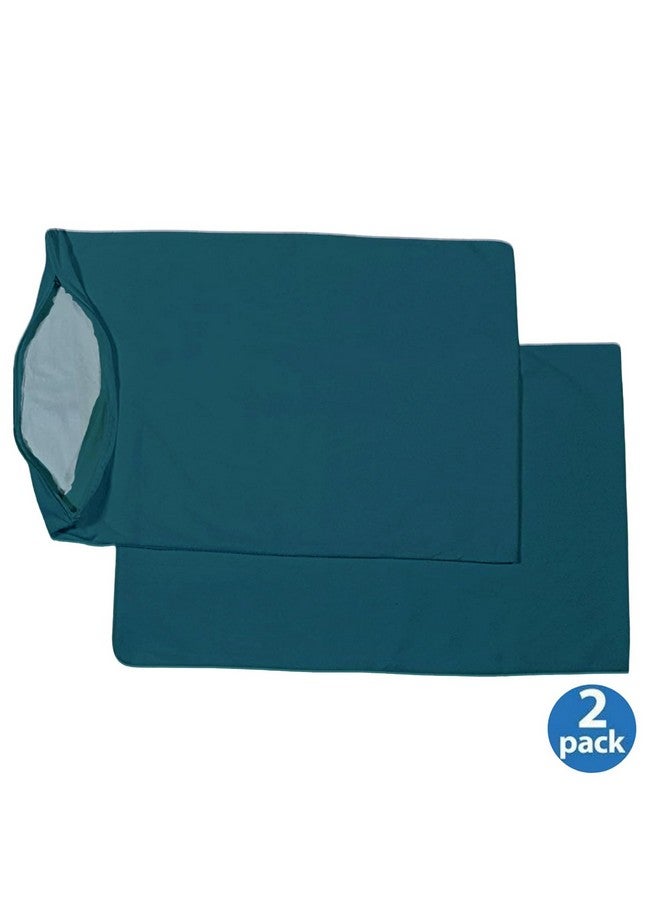 Trance Ultra Soft Terry Waterproof Pillow Protector Cover with Zippered Closure | Dust Mite - Bed Bug Protection | Oil and Water Spill Protection Covers (Standard 18 x 28 inch - Teal) - Pack of 2 - Image 3