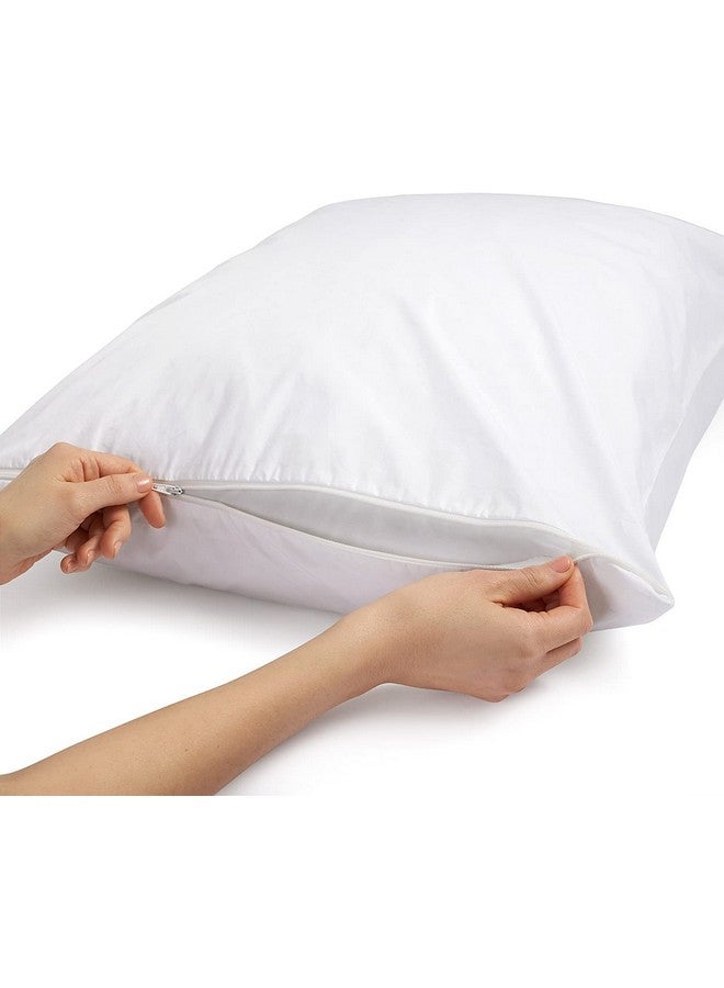 Trance Ultra Soft Terry Waterproof Pillow Protector Cover with Zippered Closure | Dust Mite - Bed Bug Protection | Oil and Water Spill Protection Covers (Standard 18 x 28 inch - Teal) - Pack of 2 - Image 4